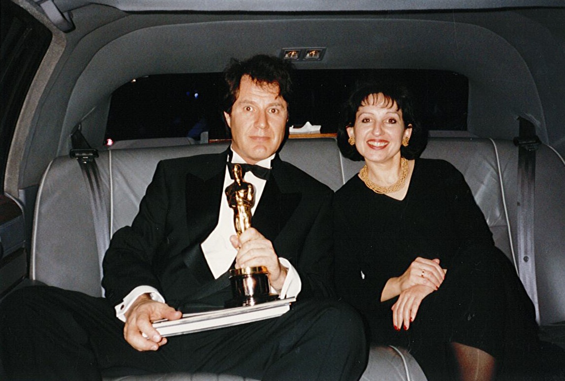 With Jon Blair in Hollywood and the Oscar for Anne Frank Remembered